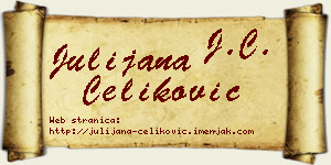 Julijana Čeliković vizit kartica